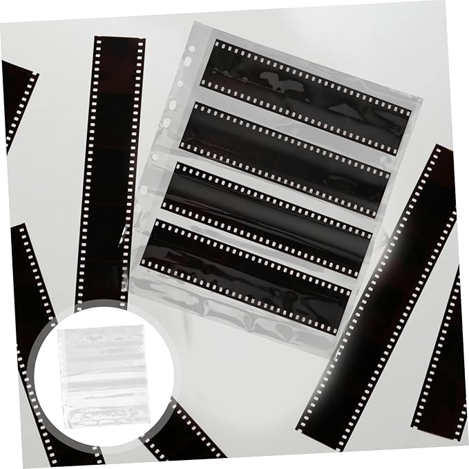 jojofuny 10Pcs Negative Sleeves Set Durable Document Pouch for Organizing Film Storage Fits All Binders for Archival Photo Holders