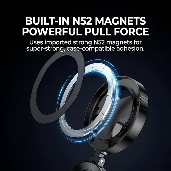 Anti-Glare Magnetic Phone Filter, 52mm Mobile Camera Filter Kit, N52 Magnets, Foldable Portable Design, Phones for Professional Mobile Photography (2Pcs)
