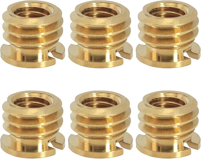 6PCS DSLR Camera Photography Tripod Ball Head Adapter Screw 1/4 to 3/8 Brass Reducer Nut