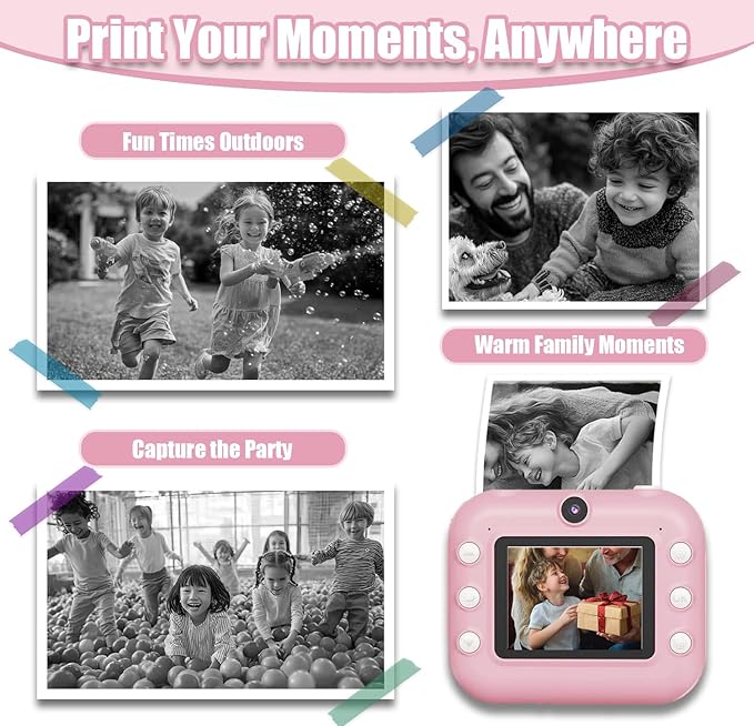 10 Rolls Kids Camera Paper Roll Refill, BPA and BPS Free Thermal Paper Refill for Most Kids Instant Print Camera (57x25mm)