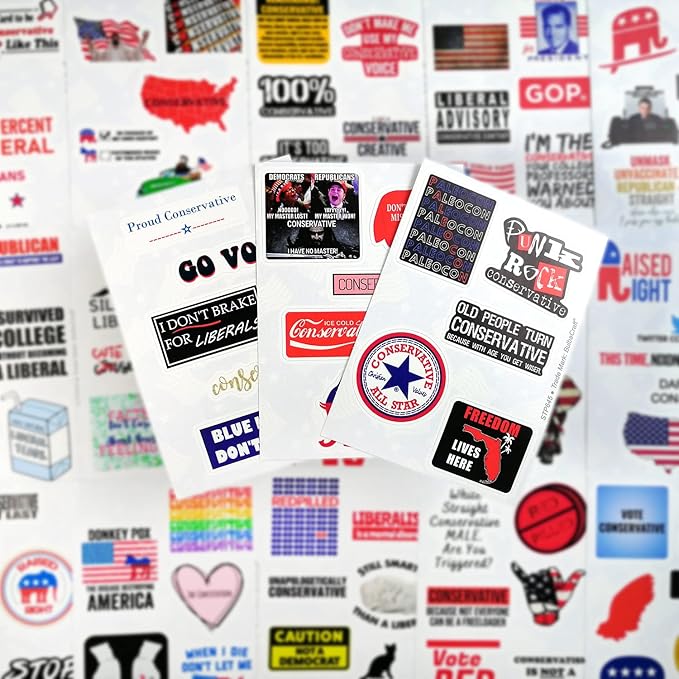 BulbaCraft 100 Pcs Republic an Stickers, Conservat ive Stickers, Republic an Party Decals, Gifts for Women & Men