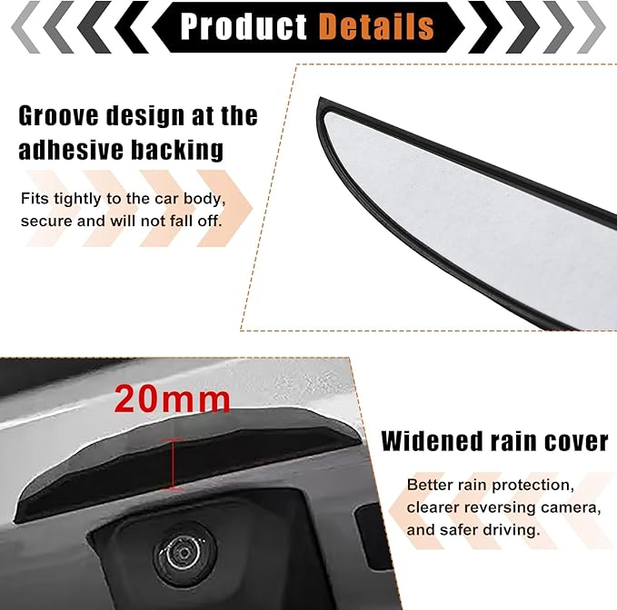 Blueshyhall Backup Camera Rain Guard, Waterproof Protection Cover for Car Reversing Cameras & Rear View,Easy Snap-On Protector for Car Parking Safety