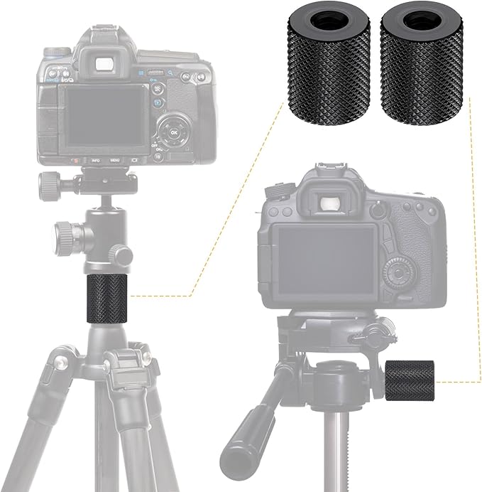 Thinp 1/4" to 1/4" Camera Screw Converter, 4-Pack 1/4 Screw Female Adapter Sturdy Tripod Nut Connectors for Tripods, Electric Rails and Light Stands