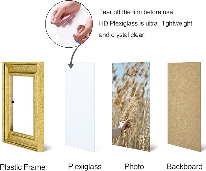 Vittanly 5x5 Picture Frames Set of 2, Ornate Vintage Photo Frame for Wall or Tabletop, Display 5x5 Pictures without Mat, Rustic Gold
