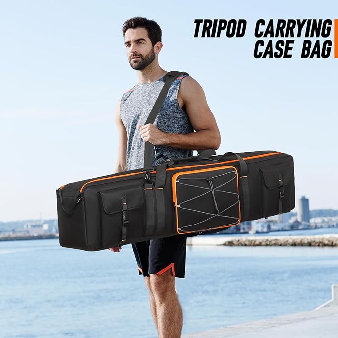 Tripod Carrying Case,Tripod Light Stand and Photography Lighting Kit Bag,Photo Studio Equipment Large Carrying Bag with Removable Padding (40 * 9.8 * 9.6in)