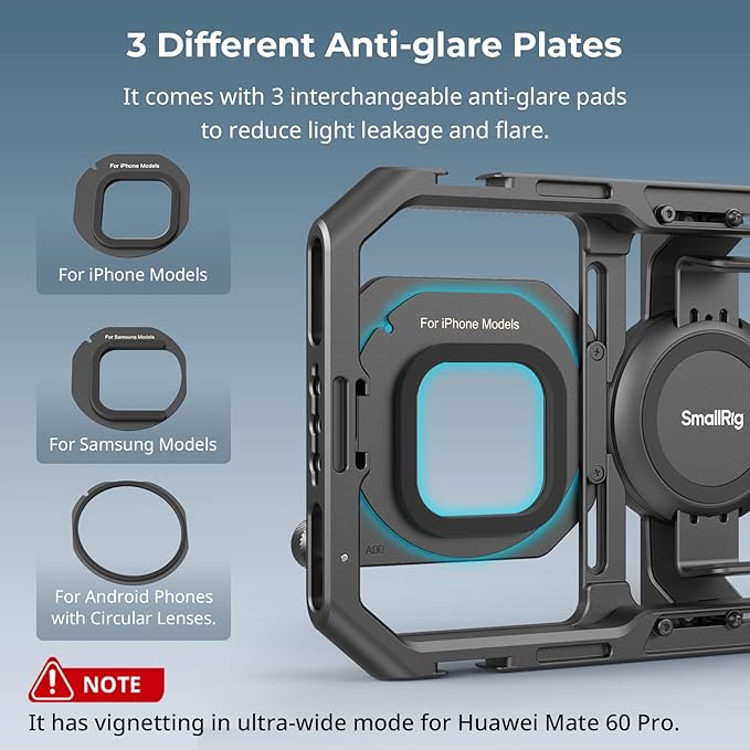 Bundle: SmallRig Universal Quick Release Phone Cage Kit Basic 4597+SMALLRIG 67mm Magnetic Filter Ring Adapter 4843+67mm Magnetic Variable ND Filter ND2-ND32 (1-5 Stops) 4581