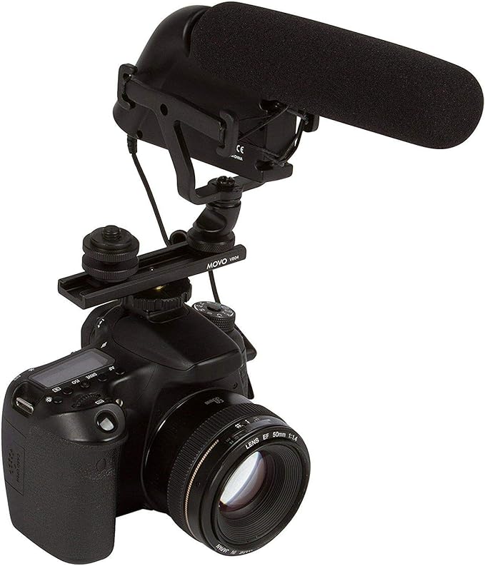 Movo VB04 Cold Shoe Extension - Accessory Shoe Rail Camera Bracket for Lights, Monitors, Microphones and More