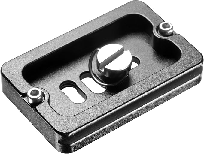 Neewer 2 Pieces Metal PU-60 60 Millimeter Universal Quick Shoe Plate with 1/4 inch Screw, for Camera Tripod Ball Head(Black)