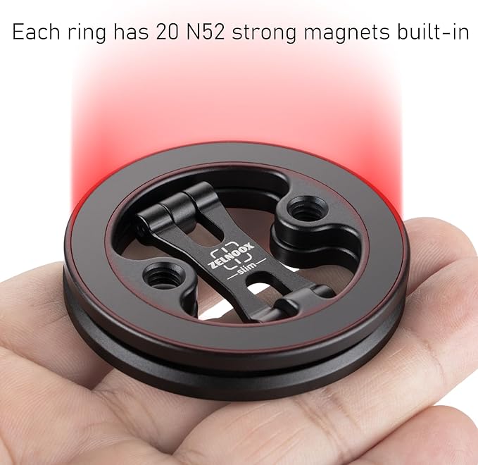 Dual Ring Magnetic Phone Holder– Ultra-Compact, Foldable, and Durable Aluminum Alloy Phone Stand for iPhone 12 13 14 15 16 (Compatible with MagSafe Cases)