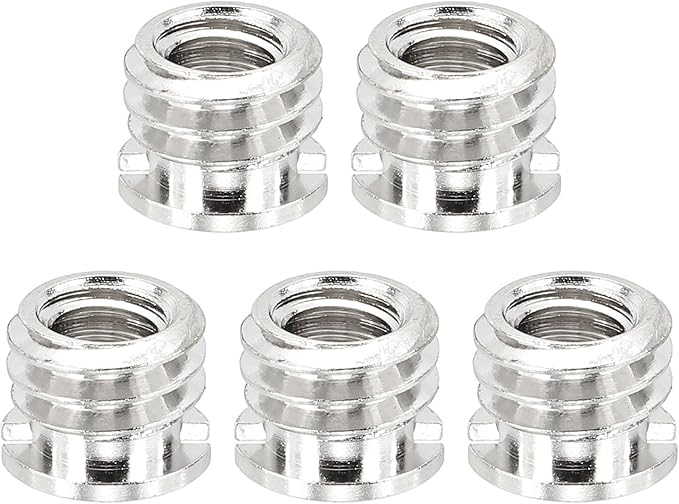 PATIKIL 1/4" Female to 3/8" Male Convert Screws Adapter, 5 Pcs Tripod Thread Adapter Mount for Camera Monopod Video DSLR SLR Mic Stand, Silver