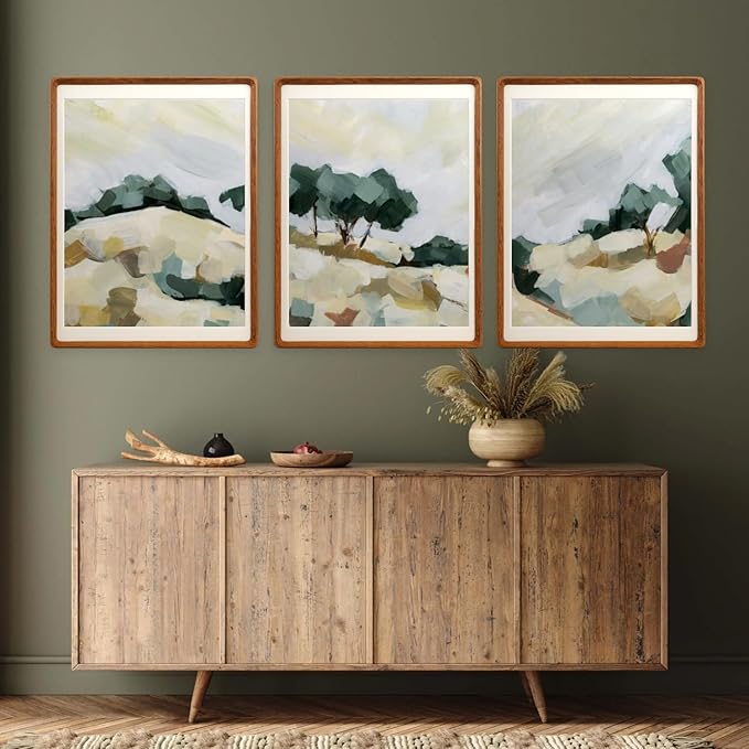 Natural Wood Photo Frames Inspired Tabletop Picture Frame with Mat, Vertical or Horizontal Display (Teak, 14x17 matted to 11x14)