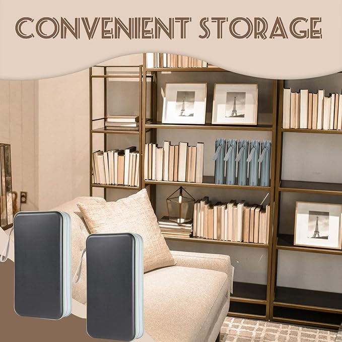 YILAG CD Case DVD Storage 2 Pack,100 Capacity DVD Cases Holder CD Storage Case Holders Plastic CD DVD Disc Case Storage Wallet Binder for Car Home Office Travel (Black)