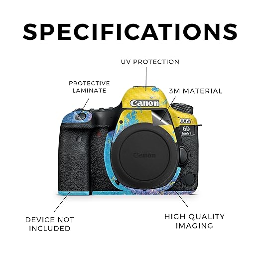 Carbon Fiber Camera Skin Compatible with Canon EOS 6D Mark II Camera (2017) - Splatter Wall - Premium 3M Vinyl Protective Wrap Decal Cover - Easy to Apply | Crafted in The USA by MightySkins