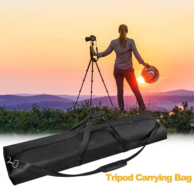 Youeon 2 Pcs 48x10x5 Inch Tripod Carrying Bag, Water Resistant Long Carry Case with Padded Adjustable Strap & Durable Handles, Versatile Stand Bag for Speaker, Mic, Tripod, Light, Tent