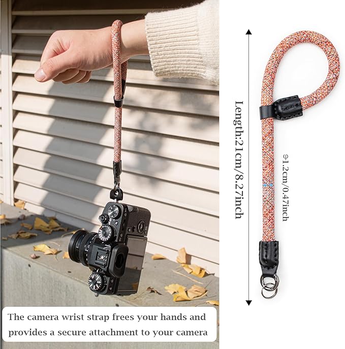 VOVMOEYA Rope Camera Wrist Strap,Camera Hand Strap Compatible with A6400 A6000 A7 IV,for Fujifilm X100V for Nikon Zf Z30 for Canon EOS R6 R7 R8 R10 Camera Wrist Straps for dslr