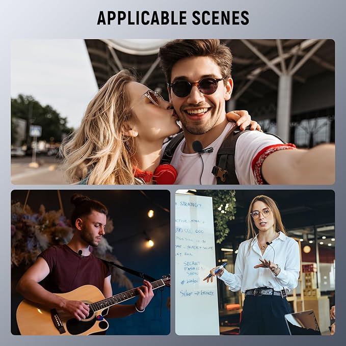 NEEWER 2 Pack Lavalier Lapel Microphone Compatible with DJI Wireless Mic Transmitters Rode Wireless GO II 2, Omnidirectional Condenser Wired Clip On Lav Mics for Stage YouTube Live Streaming, CM5