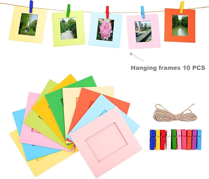 Outlook 2020 Fujifilm Mini Instant Film 12/11/ 9/8/ 70/26/ 90 accessories-20 Sticker Frames+10 Paper Frames + 4 Magnetic Frames + Rainbow Camera Neck Shoulder Strap + Accordion Album + More