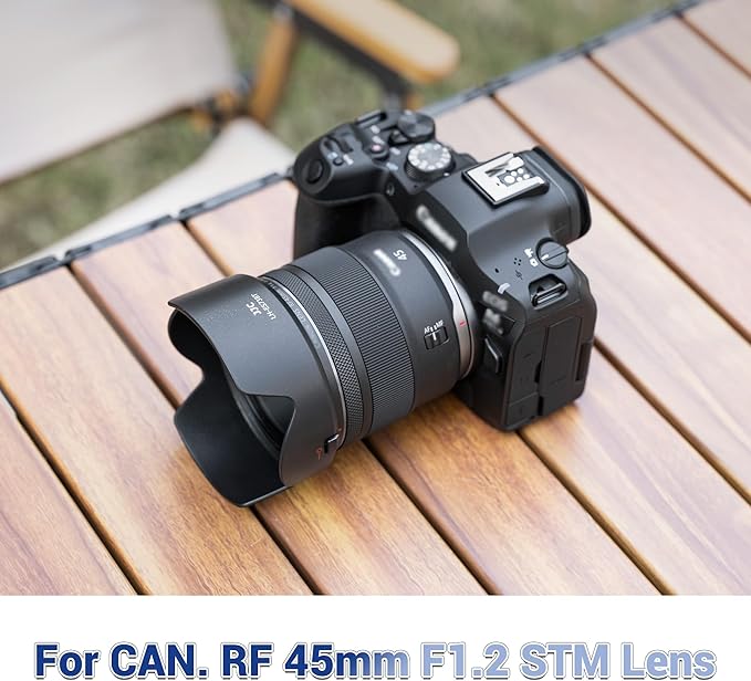 JJC ES-73B Tulip Flower Reversible Lens Hood Shade Protector for Canon RF45mm RF 45mm F/1.2 STM Replaces Canon ES73B, Compatible with 67mm Filters & Lens Caps, No Vignetting