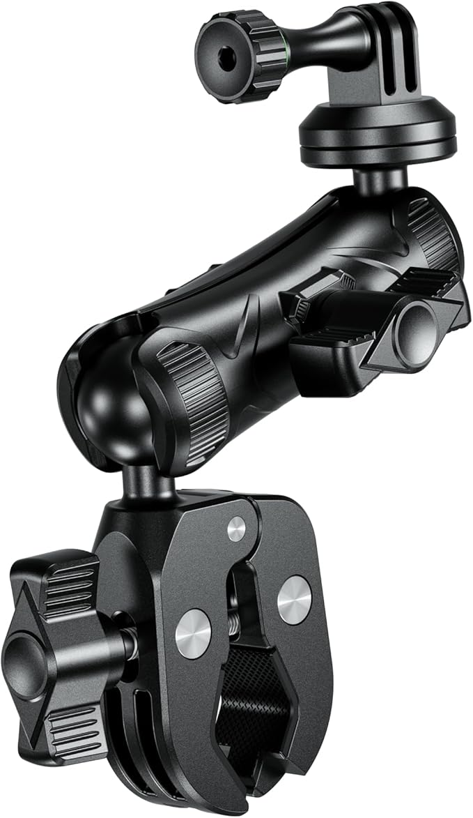BRCOVAN Super Clamp Camera Mount with 1'' Ball Head 3.54'' Magic Arm, with 1/4"-20 Screw Tripod Mount Adapter, for Action Camera, Camcorder, Monitor, LED Lights and More