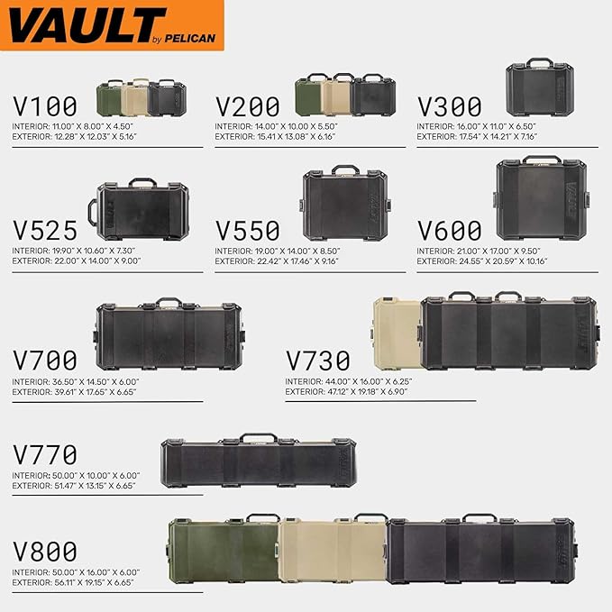 Pelican Vault V525 Hard Case (Camera, Pistol, Gear, Equipment)