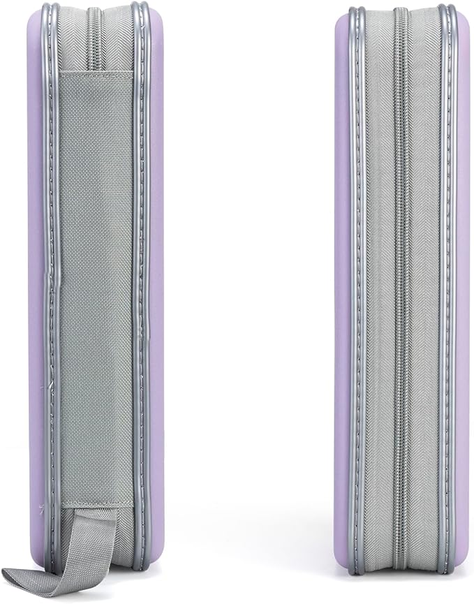 UENTIP 96 Capacity CD Case,Portable DVD Hard Plastic Case Holder CD Organizer Wallet Protective DVD Storage (lavender, 96)