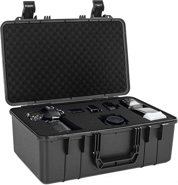 ITHWIU Protective Hard Case Shockproof Water-resistant with Customized DIY Foam fit for Camera, etc,17.3 X 11.5 X 6.5-Inch