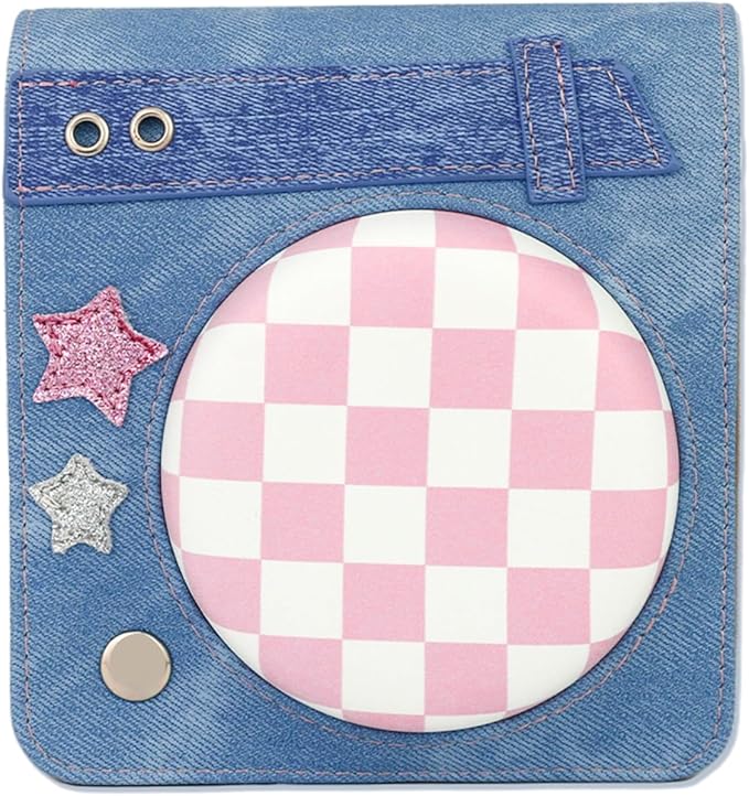 Frankmate Protective Case Compatible with Fujifilm Instax Mini 99 Camera, Sweetheart Denim Camera Bag with Pocket and Adjustable Shoulder Strap