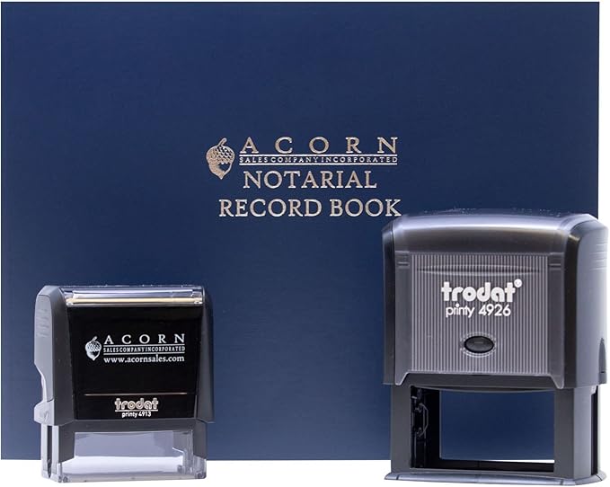 South Carolina Notary Package, Notary Supply South Carolina, Includes Notary Journal, Notary Acknowledgement Stamp, Official Rectangular Notary Stamp with Self Inking Stamps, Press and Print