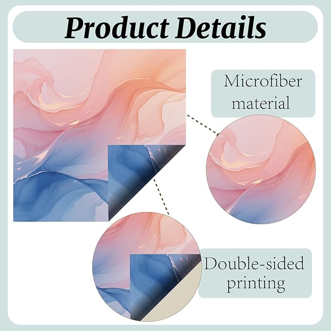 CREATCABIN 6 Packs Thickened Glasses Cleaning Cloth Marbling Design Microfiber Cleaning Cloth Multi-Colored Eyeglass Cleaning Cloths Soft Wipes for Reusable Eyeglass Phone Screens Camera Lens 6x6in