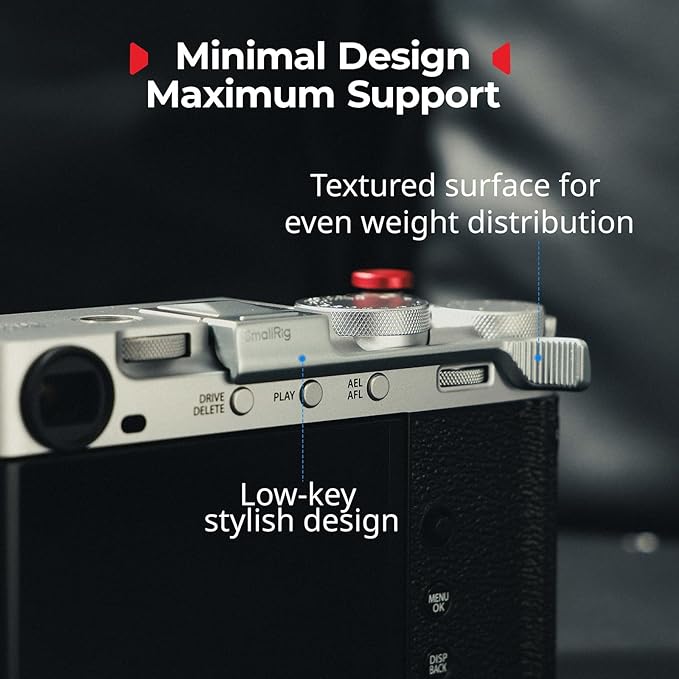 SMALLRIG Thumb Grip with Hot Shoe Cover for FUJIFILM X-E5 (Silver) - 5451