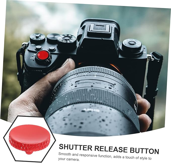 NUOBESTY 2pcs Aluminum Alloy Shutter Release Button Camera Shutter Button for Easy Picture Taking Compatible Multiple Camera Brands