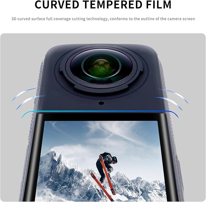FitStill LCD Film Screen Protector Compatible with Insta 360X5,Tempered Glass Screen Cover for Insta 360 X5/X4 Action Camera Accessories,Ultra HD,9H Hardness,Scratch Resistant