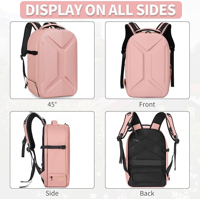 Camera Backpack, Hardshell DSLR Photography Camera Bag with Rain Cover, Waterproof Hard Shell Camera Case with Tripod Holder & 15.6" Laptop Compartment Compatible with Canon/Nikon/Sony/DJI Mavic Drone