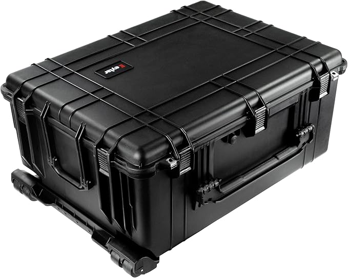 Eylar 31.5" X-Large Protective Roller Hard Case for Cameras, Drones, Tools, and AV Equipment with IP67 Waterproof, Shock Resistant, and Customizable Foam Inserts (Black)