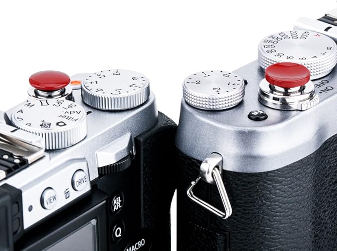 JJC Mechanical Shutter Release Cable Cord & 2-Pack Soft Shutter Release Button for Fuji Fujifilm X-T50 X-T30 II X-T30II XT30 X-T20 X-T4 X-T3 X100VI X100V X100F X100T X100S X-E4 X-E3 & More Cameras