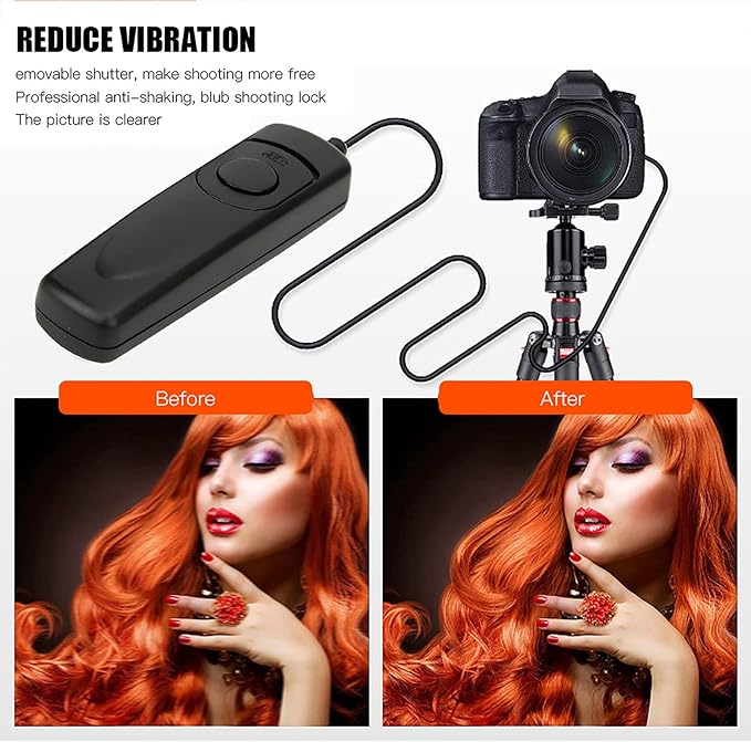 MC-DC2 DSLR Remote Switch Shutter Release Cord for Z6/Z7 D7500 D750 D7200 D7100 D7000 D610 D600 D5600 D5500 D5300 D5200 D5100 D5000 D3300 D3200 D3100 D90 DF P7700 P7800 A/ V1