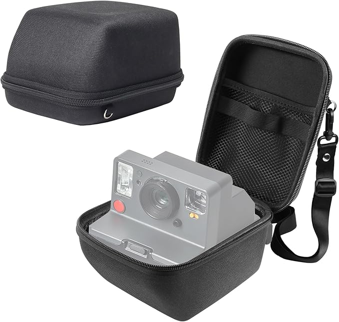 PULUZ Protective Case for Polaroid Now/Now + Plus/One Step 2/ One Step + Plus, Hard EVA Cloth Protective Case with with Adjustable Shoulder Strap(Black)