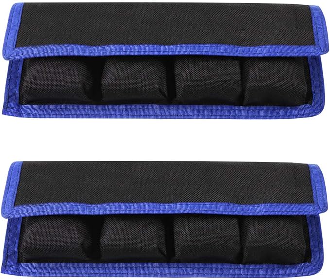 Meking DSLR Camera Battery Holder/Pouch/Case/Bag (4 Pocket) for AA Battery, Canon LP-E6 LP-E8 LP-E10 LP-E12 Battery, Nikon EN-EL14 EN-EL15 Battery, Sony NP-FW50 NP-F550 NP-FM500H Battery( 2Pcs )