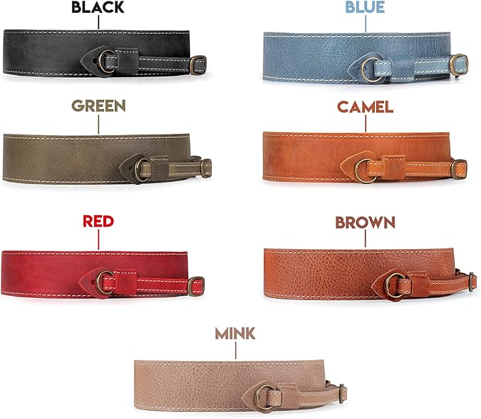 MegaGear SLR, DSLR Sierra Series Genuine Leather Camera Shoulder or Neck Strap
