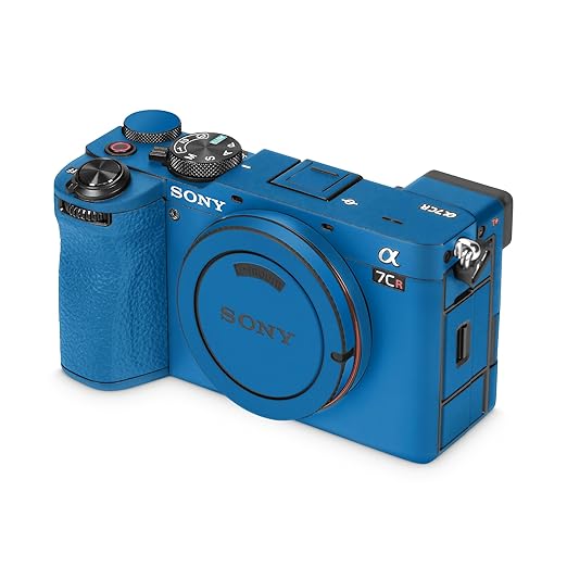 Camera Skin Compatible with Sony Alpha 7CR Camera (2023) - Solid Blue - Premium 3M Vinyl Protective Wrap Decal Cover - Easy to Apply | Crafted in The USA by MightySkins