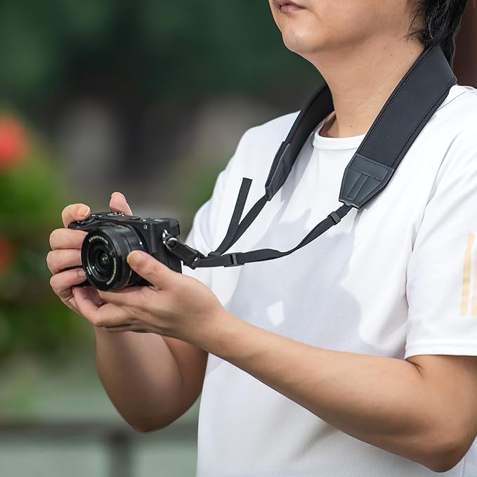CZSLPE Quick-release camera shoulder strap, safety tether camera neck strap, embossed neoprene shoulder strap, suitable for all cameras.