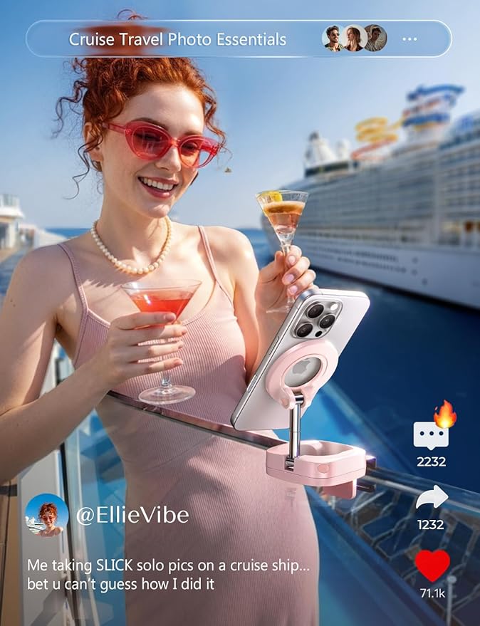 LISEN Airplane Travel Essentials Easter Gifts for Teens Women Phone Holder for MagSafe Phone Travel Accessories Gadgets for Men Cruise Must Haves Spring Break Essentials 2026 Valentines Day Gifts Her