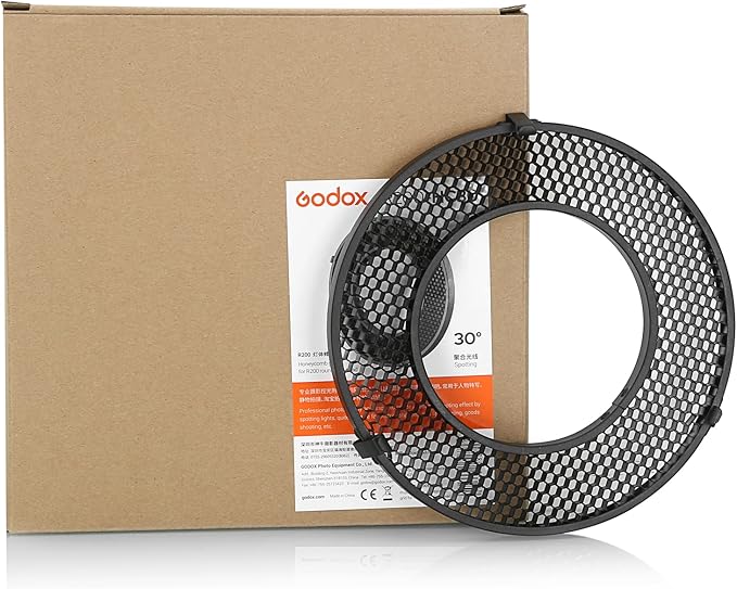 Godox R200-HC30 30° Honeycomb Grid for Godox R200 Ring Flash Head, Photography Lighting Accessory for Creative Shooting, Art, Advertising, Product Shooting