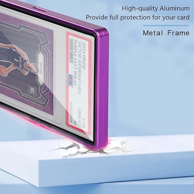 PSA Slab Bumper Case, Metal Graded Cards Slab Magnetic Protector for 35pt PSA/CGC Graded Cards|Scratch Resistant | Stackable | UV Resistant | Gold