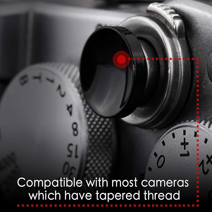 Soft Shutter Release Button (2 Pack/Black) High-end Concave Camera Shutter Button