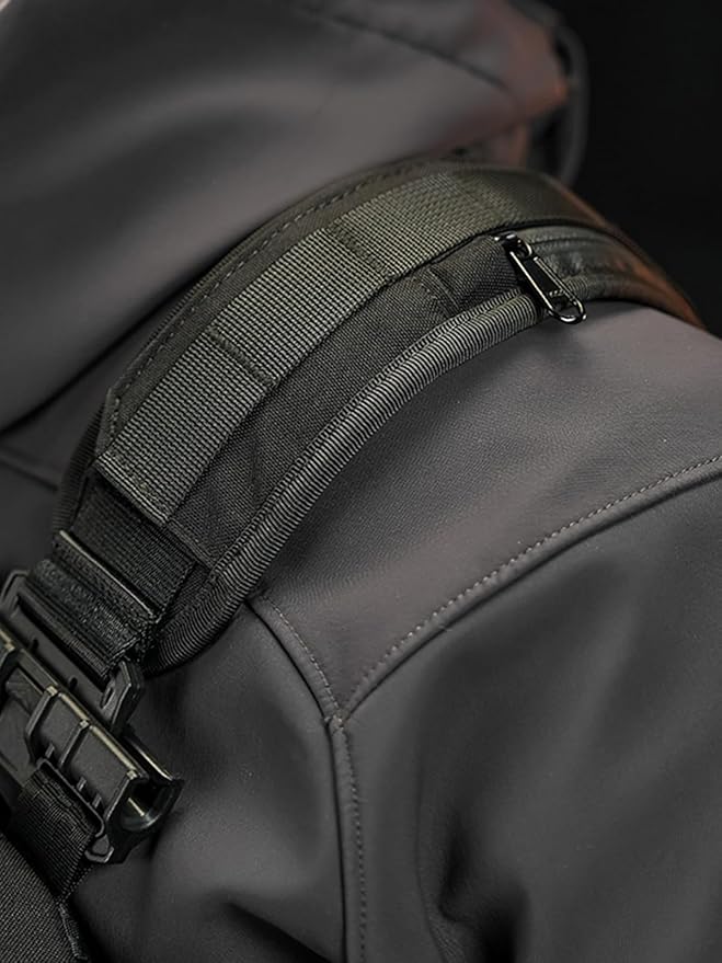 TACTICAL_GEEK TGBelt2 Shoulder Strap Pad, Shoulder Strap Cushion, Universal Replacement Pad with Zipper Pocket, Removable Backpack Strap Pad(Cordura-Black)