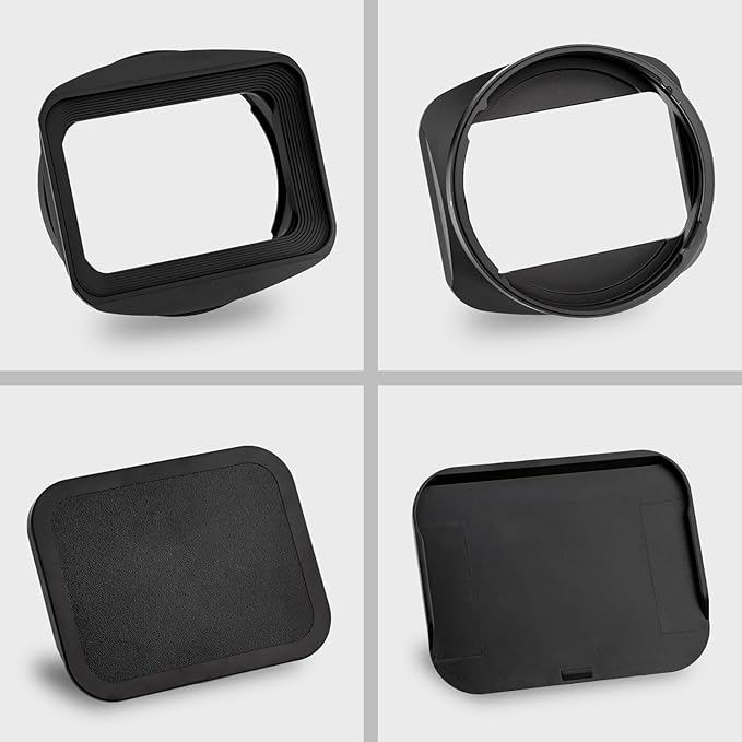 Haoge LH-X18 Bayonet Square Metal Lens Hood Shade with Cap for Fujifilm XF16-55mmF2.8 R LM WR II Fuji Fujinon XF 16-80mm F4 R OIS WR Lens