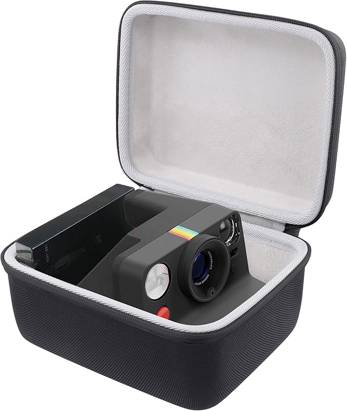 khanka Hard Carrying Case for Polaroid Now 3rd Gen I-Type,Now+ 3rd,Now 2nd,Now+ 2nd Gen,Flip,Originals Now I-Type,Originals Now+,I-2,OneStep+,OneStep 2 Instant Film Camera(Black Case)