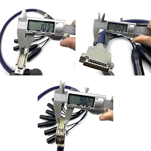 DB25 to XLR Female Snake Cable, DB25 Male to 8 Channel XLR 3Pin Female Balanced Snake Cable D-Sub Snake Wire Patch Bay Interface Modular Wire 1 Meter/3.28ft