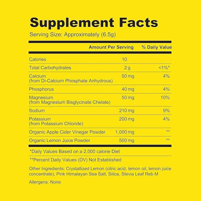 ROUTINE Morning Daily Hydration | Electrolyte Powder Packets with Apple Cider Vinegar, Lemon, and Sea Salt | Keto & Paleo-Friendly Electrolyte Drink Mix (30 Pack)